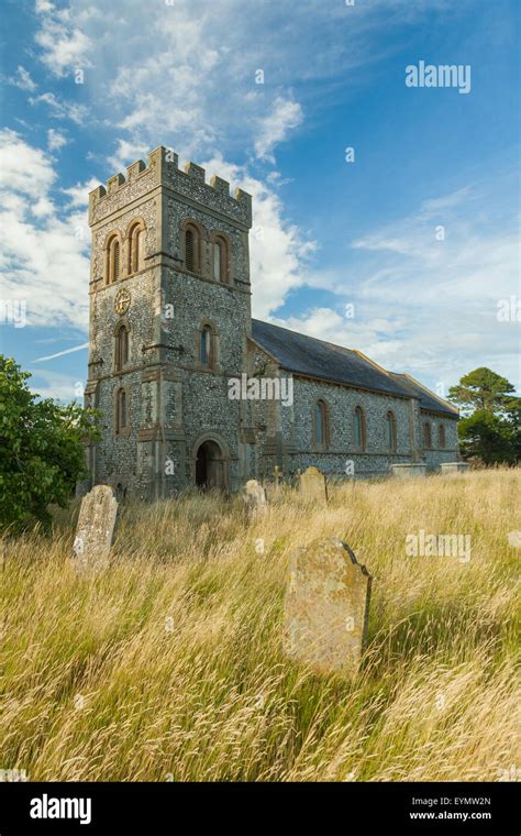 Summer Afternoon In Falmer Village East Sussex England Stock Photo