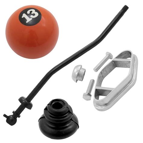 Kit Alavanca De Marcha 2 Curvas Preta Manopla Bola 13 VW Fusca