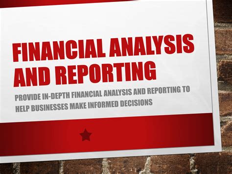 Financial Analysis And Reporting Upwork