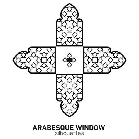 Premium Vector Arabesque Window Silhouettes Vector Symbol Traditional