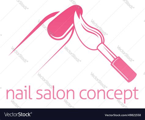 Nail salon concept Royalty Free Vector Image - VectorStock