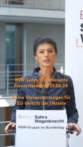 Bsw Sahra Wagenknecht Pressestatement Keine Voraussetzungen