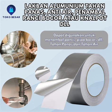 Jual SUPER JUMBO Lakban Alumunium Foil Tape Tahan Panas Isolasi Tambal