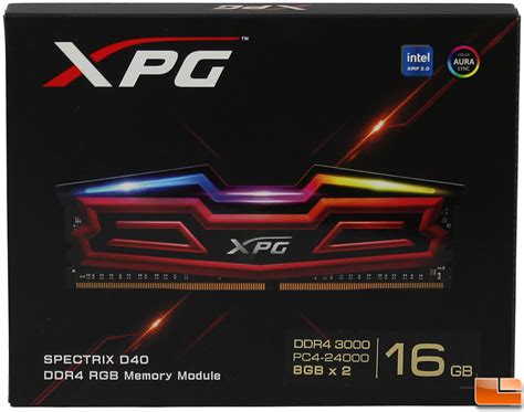 ADATA XPG Spectrix D40 16GB RGB DDR4 Memory Review Legit Reviews