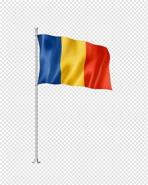 Premium PSD Romanian Flag Isolated On White