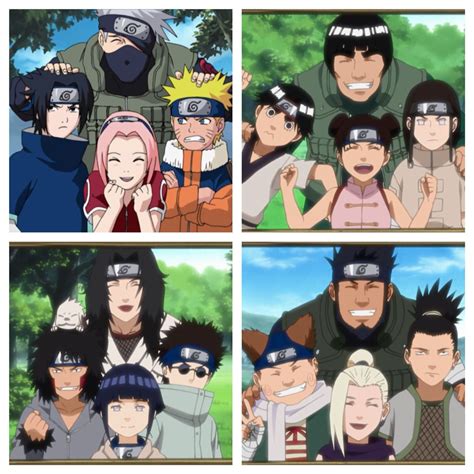 All Konoha Teams From That Year Team Kakashi Squad 7 Team Guy Team Kurenai Squad 8 And