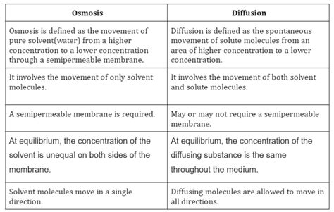 Difference Between Diffusion And Osmosis 88guru