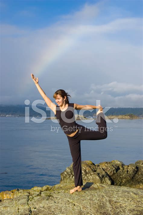 Yoga Series Ocean King Of The Dance Pose Nataraja Stock Photo