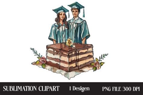 Watercolor Graduation Clipart Graphic By Creative Design House · Creative Fabrica