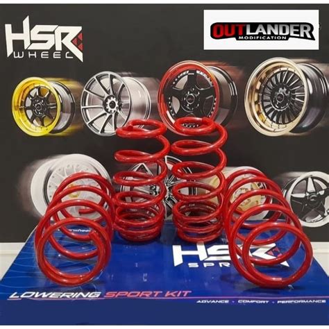 Jual PER MOBIL LOWERING KIT HSR RED HONDA BRIO 2011 2017 Shopee Indonesia