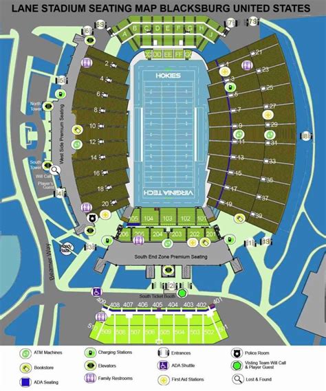 Lane Stadium Seating Chart Interactive Cabinets Matttroy