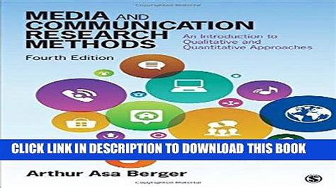 Research Books Media And Communication Research Methods An Introduction