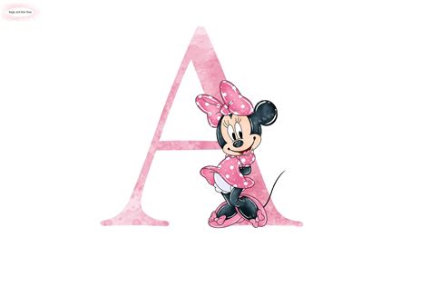 Buy Minnie Alphabet Watercolor Alphabet Miinnie Watercolor Online In