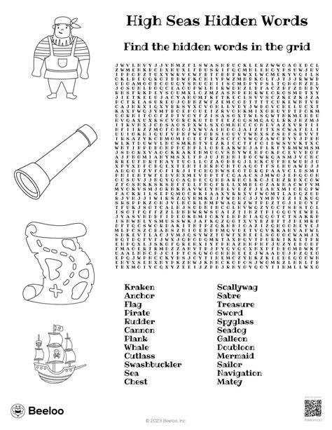 Pirate Themed Word Searches Beeloo Printables