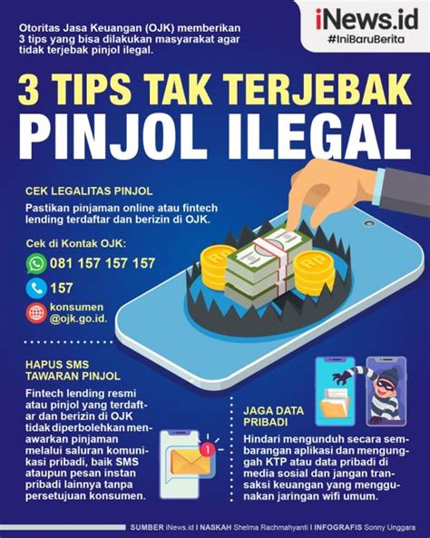 Infografis 3 Tips Tak Terjebak Pinjol Ilegal