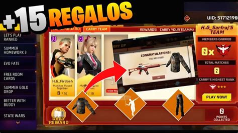 GARENA CONFIRMO EVENTO SORPRESA GRATIS POR RANGO EN FREE FIRE LATAM