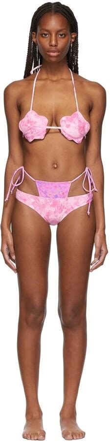 Collina Strada SSENSE Exclusive Pink Flower G String Bikini ShopStyle