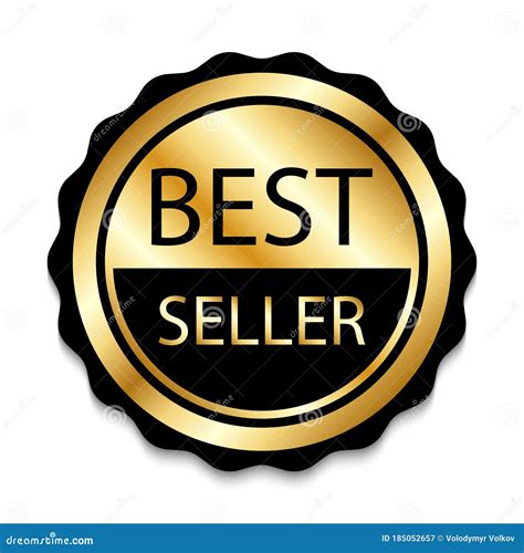 Ribbon Award Best Seller Gold Ribbon Award Icon Isolated White