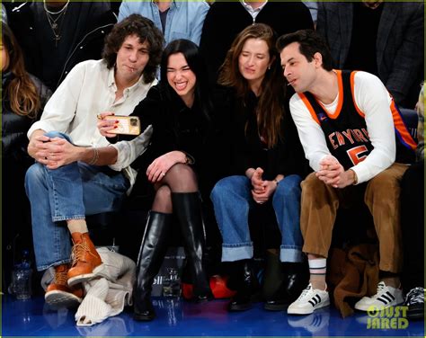 Dua Lipa Sits Courtside With Mark Ronson And Wife Grace Gummer At Knicks