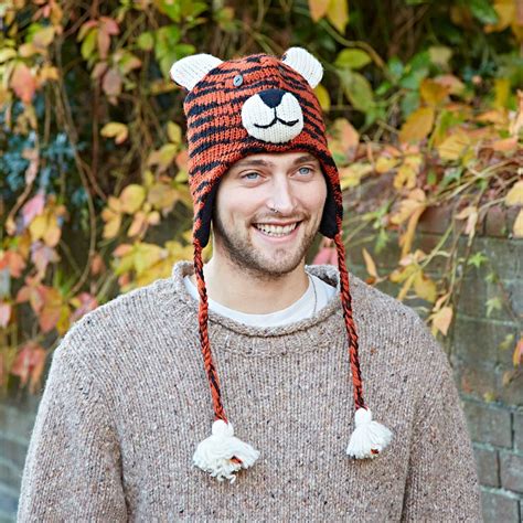 Tiger Woollen Animal Hat Paper High