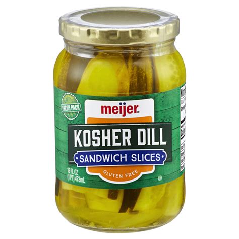 Meijer Pickles Kosher Dill Sandwich Slices Oz Pickles Meijer