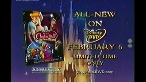 Disneys Cinderella Iii A Twist In Time On Dvd Commercials