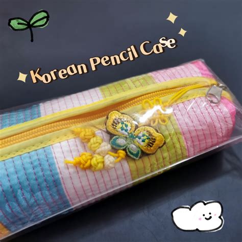 Colourful Traditional Korean Long Pencil Case Hobbies And Toys