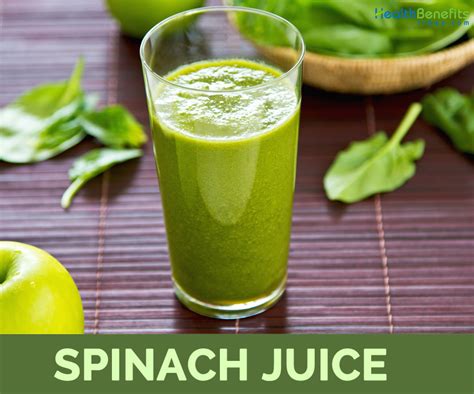 Spinach juice benefits