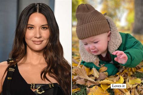 Olivia Munn Jokes Son Malcolm Months Loves Fall Despite His Frown