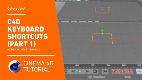 Cinema 4d Tutorials Keyboard Shortcuts Part 1 Youtube