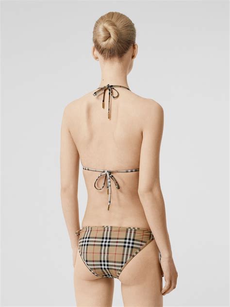 Vintage Check Triangle Bikini In Archive Beige Women Burberry