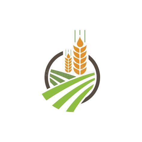 Vector Logo Design For Agriculture Agronomy Wheat Farm Rural Country