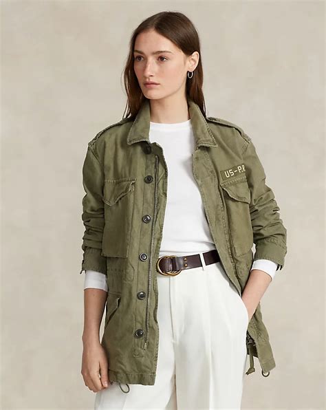 Relaxed Fit Twill Jacke Im Military Look Für Damen Ralph Lauren® De