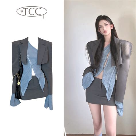 Jual Tcc Rina Set Top Longsleeves Lengan Panjang Biru Muda