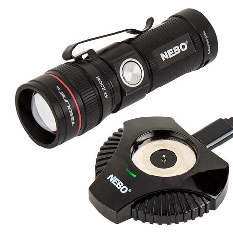 Rechargeable Led Flashlight With Charging Dock Nebo Redline Rc