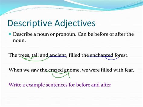 Limiting And Descriptive Adjectives Examples