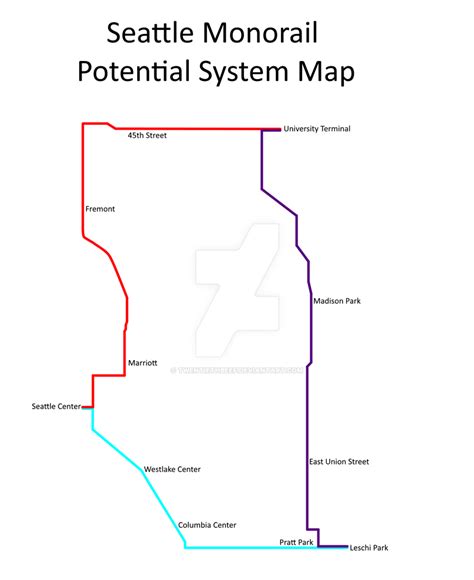 Seattle Monorail Map by TwentiethBeef on DeviantArt