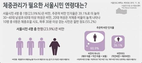 서울은 뚱뚱하다 서울시민 4명 중 1명 비만