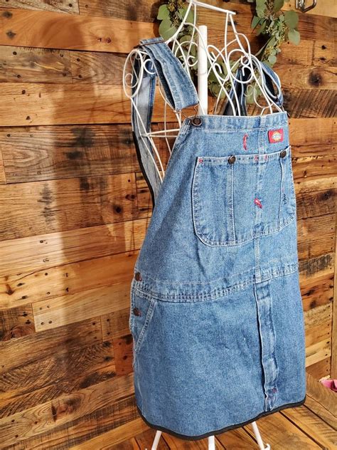 Repurposed Vintage Overalls Apron Etsy Apron Sewing Pattern Sewing