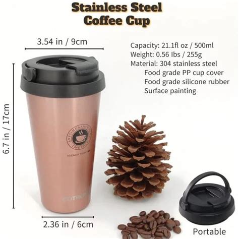 Birud Vacuum Insulated Travel Tea And Coffee Mug Cup For Hot Cold Drinks With Lid ML