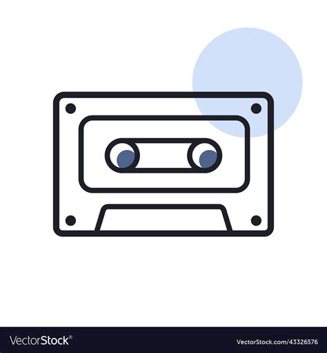 Audio Cassette Tape Icon Royalty Free Vector Image