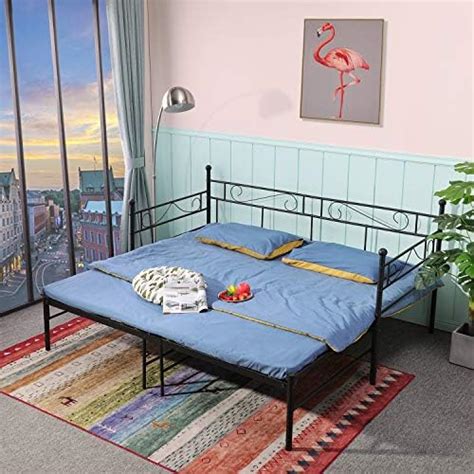 Panana Day Bed With Trundle Single Double Bed Sofa Metal Bed Frame