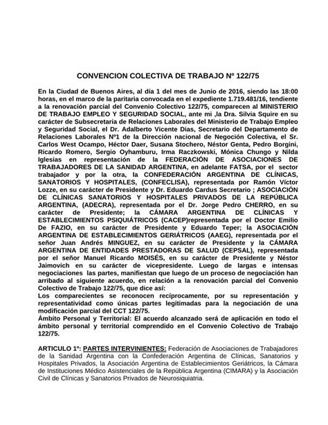 Pdf Convencion Colectiva De Trabajo N Articulo