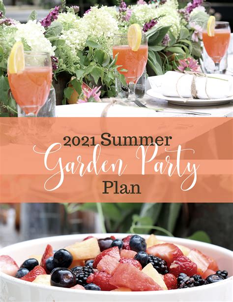 Garden Party Menu Party Menu Plan Digital Recipes Digital Etsy