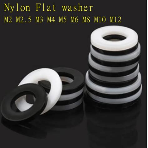 Rondelle Plate Plaqu E En Plastique Noir Et Blanc Rondelle En Nylon