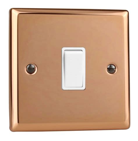 Varilight Xy20w Cu Urban Polished Copper 1 Gang 20a Double Pole Switch