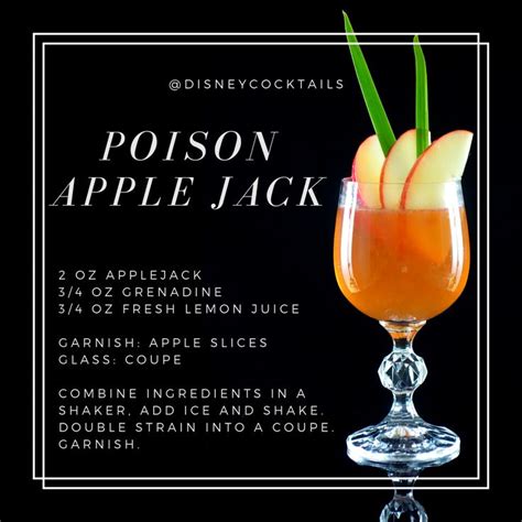 Disney Poison Apple Jack Cocktail Recipe