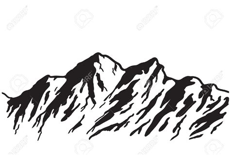 Mountain Silhouette Black And White at GetDrawings | Free download