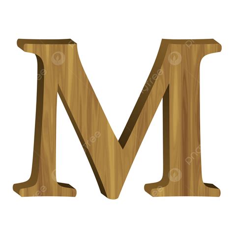 3d Wooden Letter M 3d M Letter M Wood Letter Laser Cut M Png