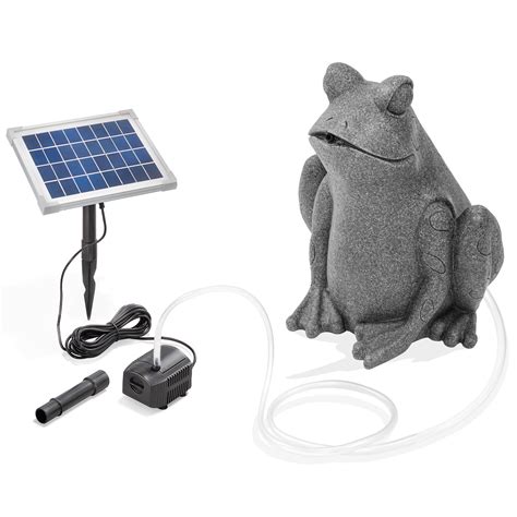 Solar Wasserspeier Set Frosch Sitzend Solarversand De